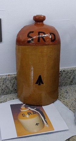 Rep gallon stone jug. Rum issue